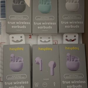 Heyday Wireless Earbuds Set - Gray, Mint, Lavender